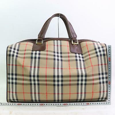 Brand Inspired Burberry Boston Bag Brown Canvas