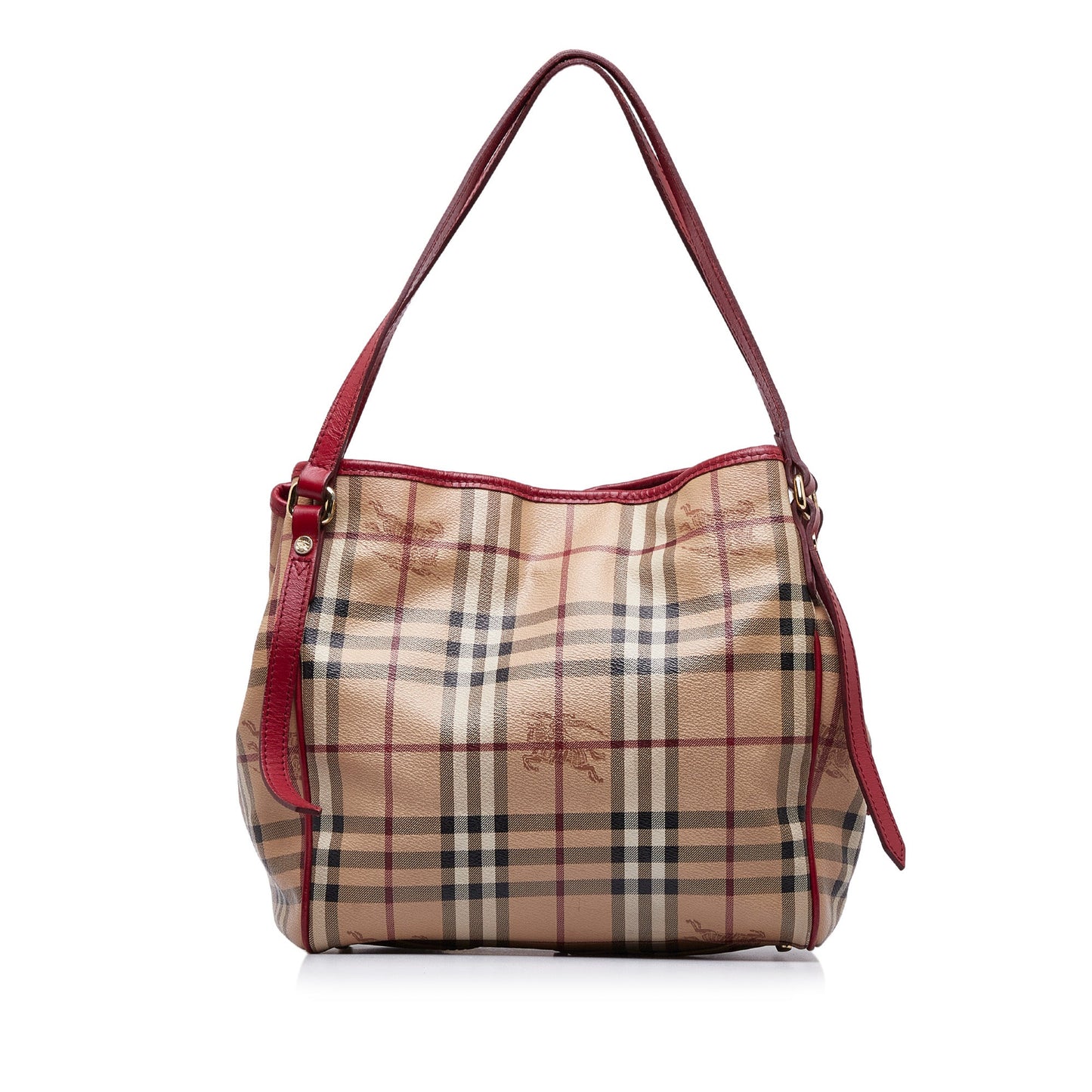 Beige Burberry Haymarket Check Canterbury Tote Bag